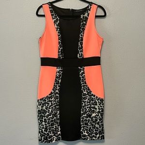 Fashion to Figure Pink, Leopard, Black Party Dress